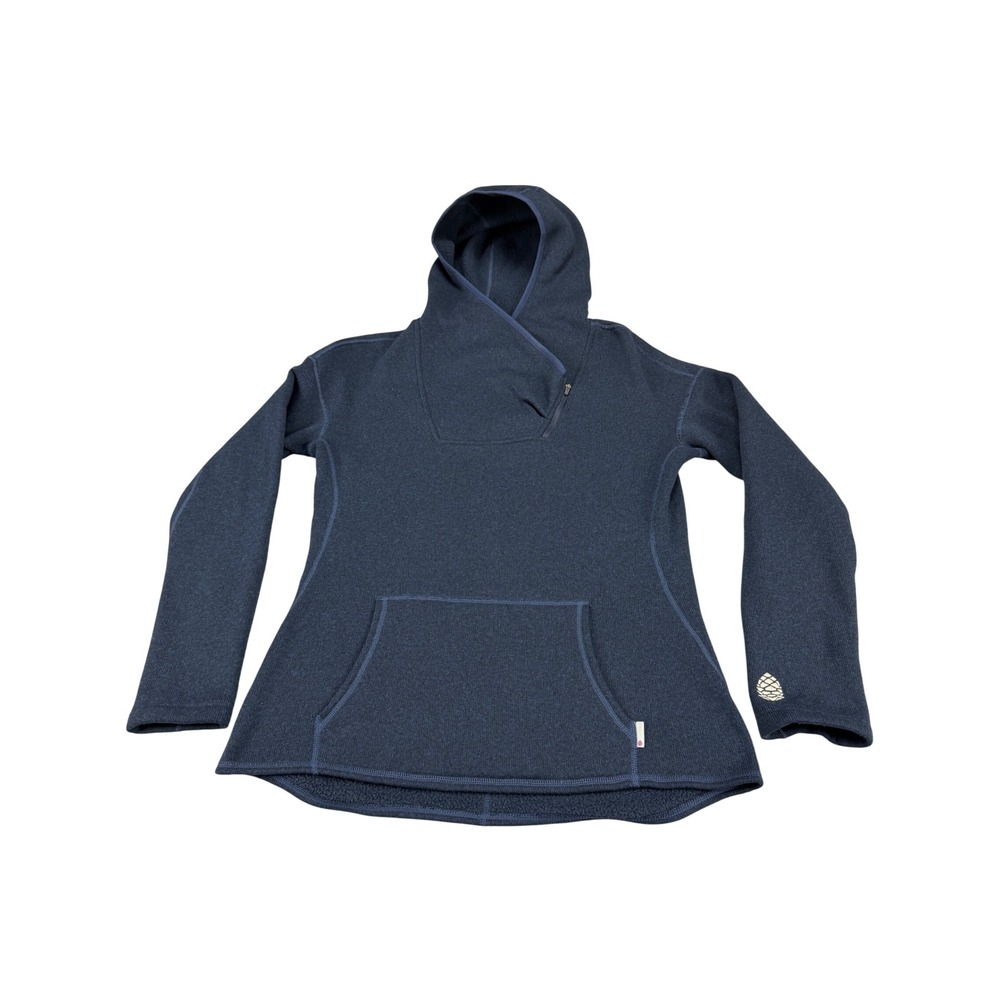 Stio Sweetwater Fleece Hoodie Womens Large Navy Blue Sweater Knit Pullover